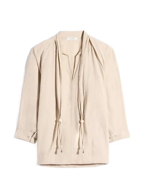 long-sleeve scarf shirt by LEMAIRE