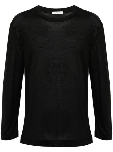 longsleeved silk jersey top by LEMAIRE