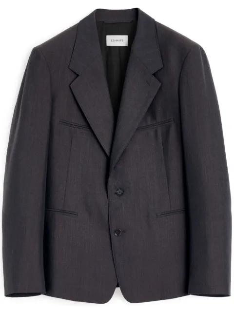 mélange-twill single-breasted blazer by LEMAIRE