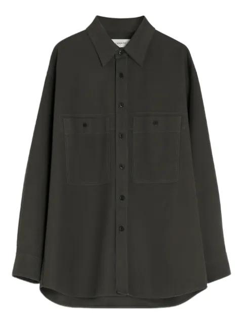 patch-pocket twill overshirt by LEMAIRE
