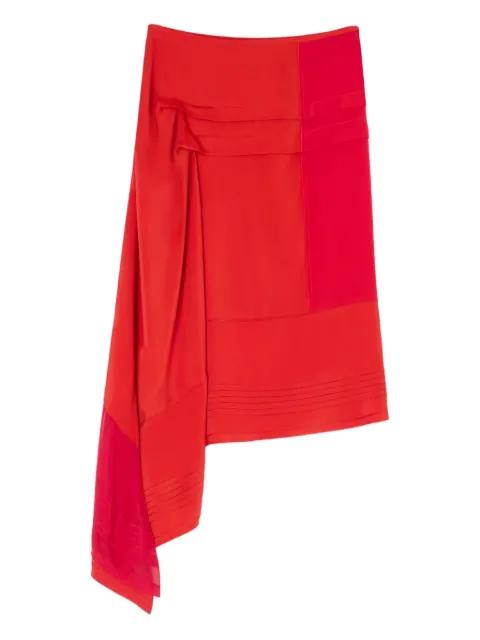pleated asymmetric skirt by LEMAIRE