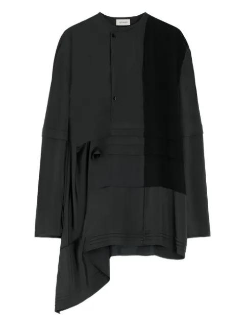 pleated asymmetrical blouse by LEMAIRE