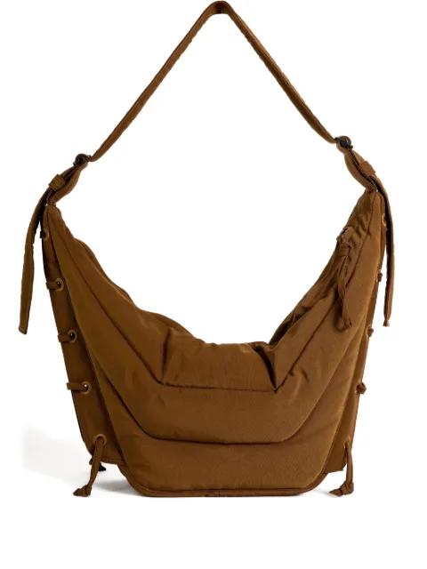 quilted lace-up shoulder bag by LEMAIRE