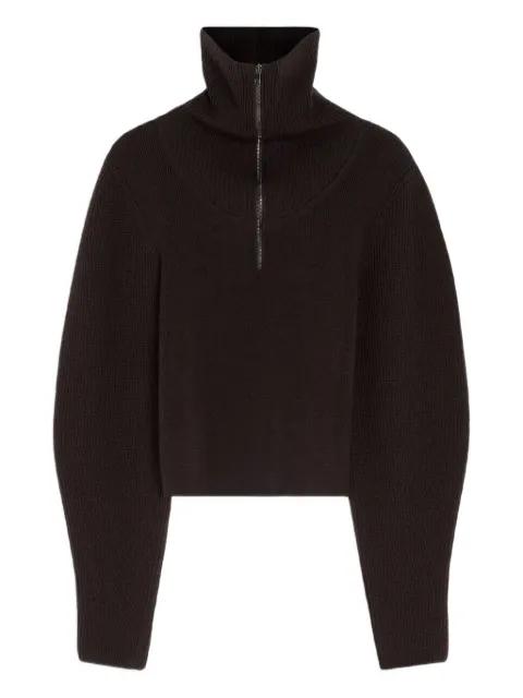 ribbed half-zip sweater by LEMAIRE