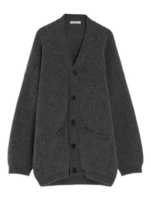 ribbed patch-pockets cardigan by LEMAIRE