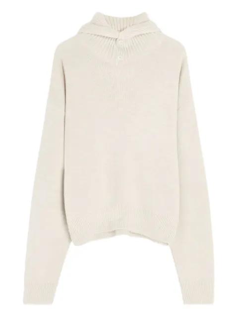 ribbed-trim hoodie by LEMAIRE