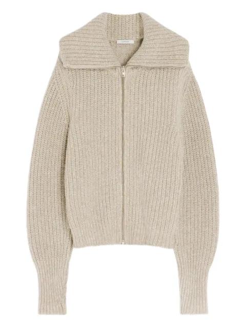 ribbed zip-fastening cardigan by LEMAIRE