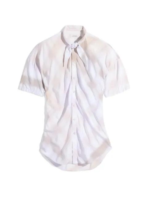 scarf-detail short-sleeve shirt by LEMAIRE