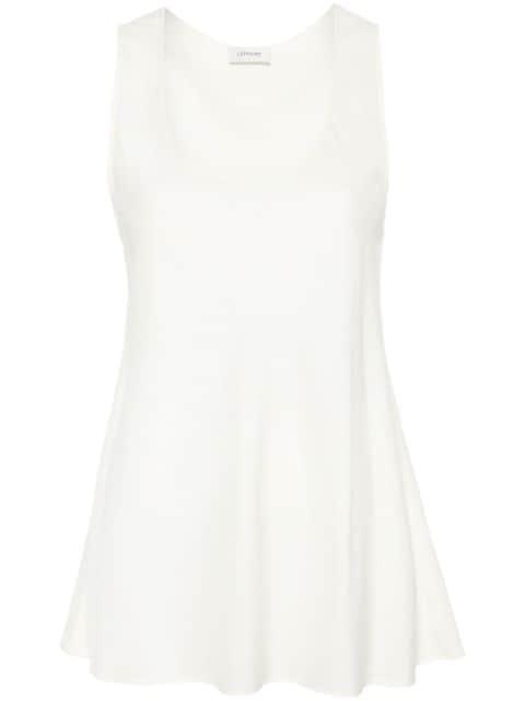 scoop-neck satin tank top by LEMAIRE