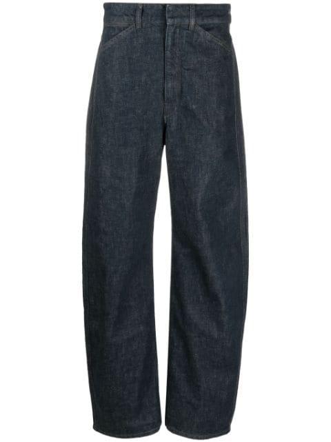 seamless mid-rise wide-leg jeans by LEMAIRE
