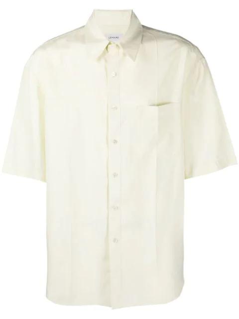 short-sleeve silk polo shirt by LEMAIRE
