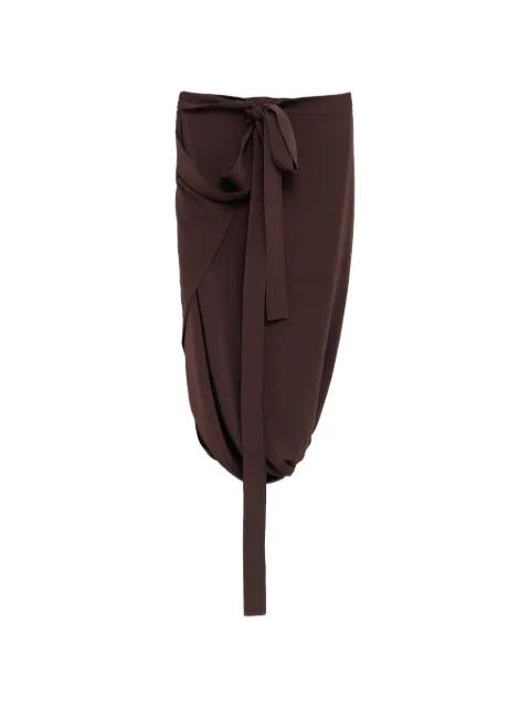 tie-detail draped midi skirt by LEMAIRE
