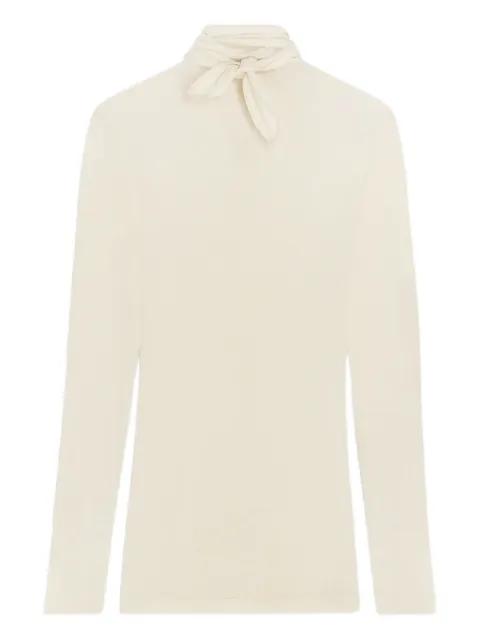 tied-neck T-shirt by LEMAIRE