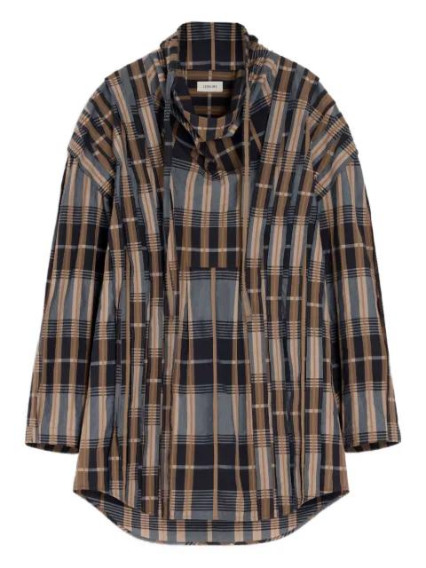 topstitched striped blouse by LEMAIRE