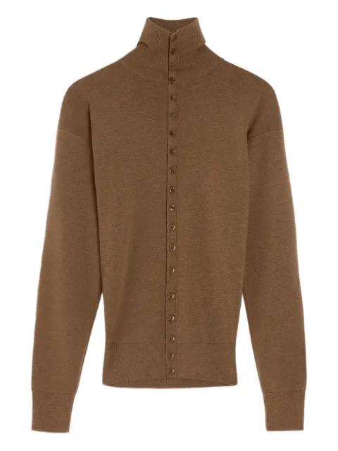 turtleneck buttoned cardigan by LEMAIRE