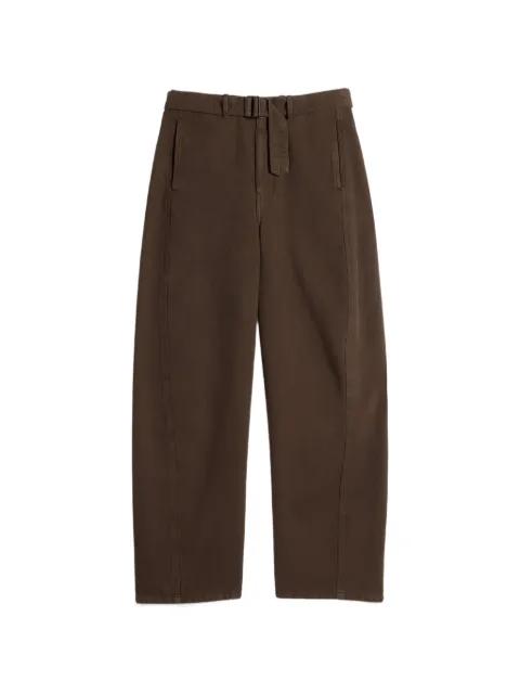 twisted belted jeans by LEMAIRE