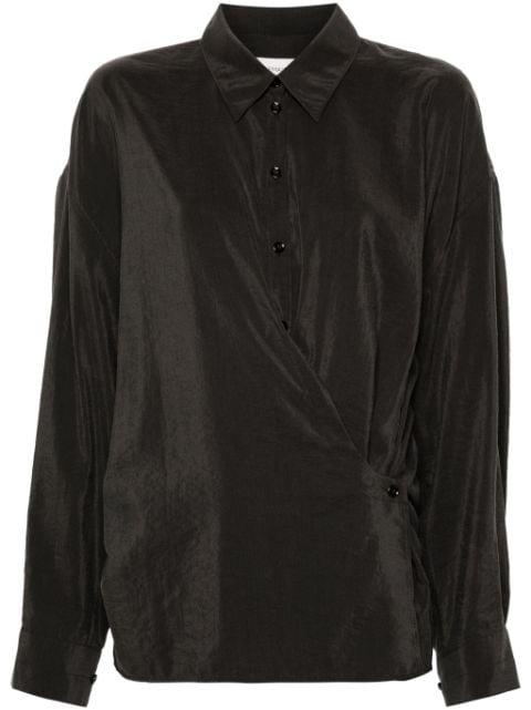 twisted straight-collar shirt by LEMAIRE