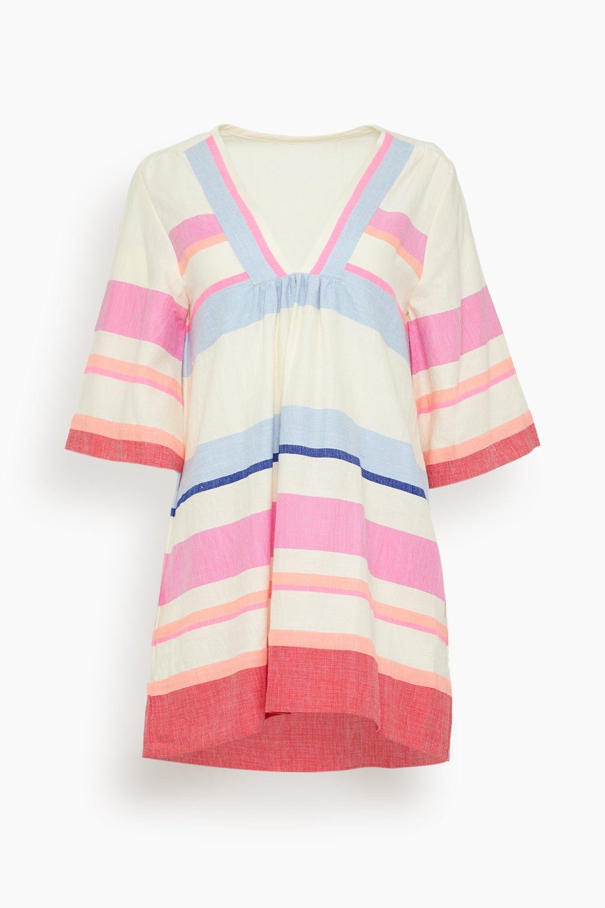 Belkis V-Neck Caftan in Desita Pink by LEMLEM