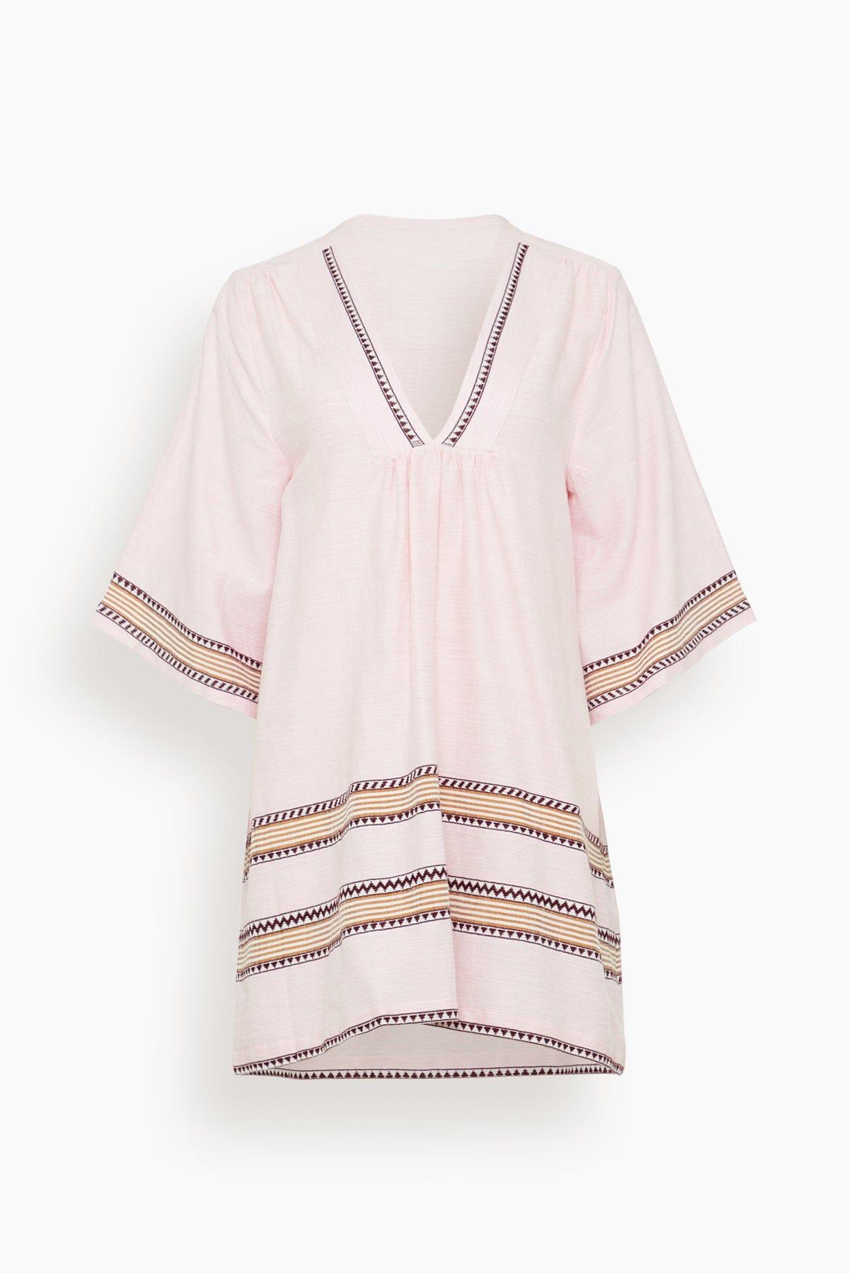 Belkis V-Neck Caftan in Munit Pink by LEMLEM