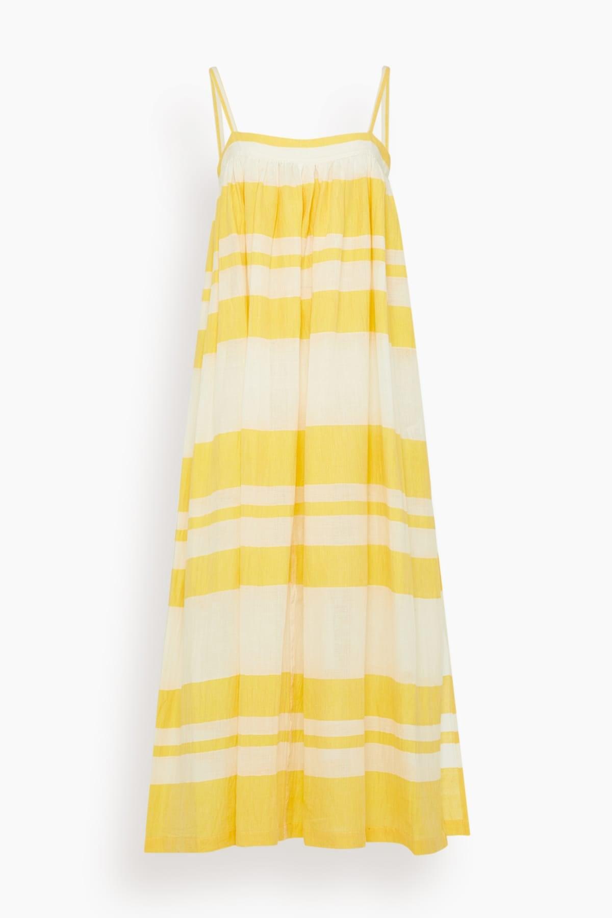 Eda Slip Dress in Mezimuri Yellow by LEMLEM