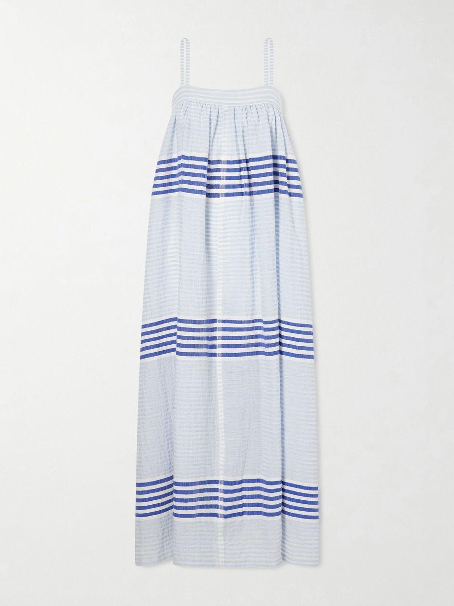 Eda striped cotton-gauze midi dress by LEMLEM