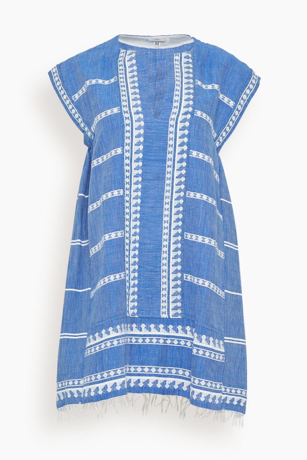 Elina Caftan in Tebibi Blue by LEMLEM