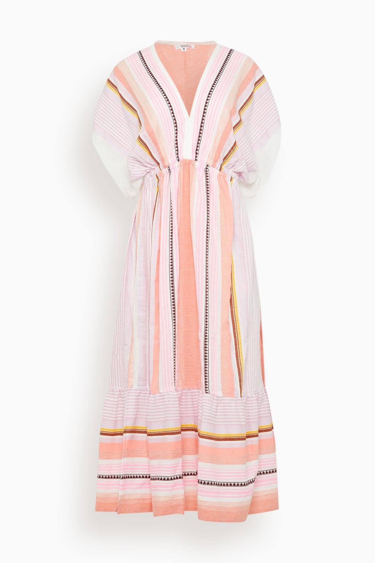 Leila Plunge Dress in Kiremiti Pink by LEMLEM