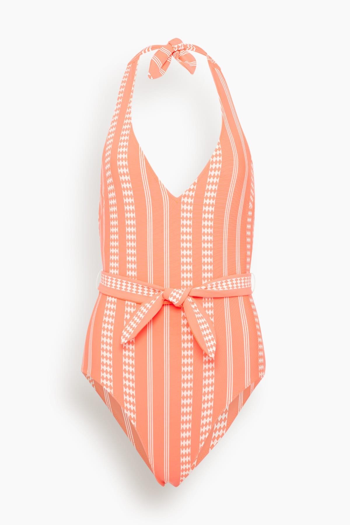 Lidya One Piece Swimsuit in Tigist Flame by LEMLEM