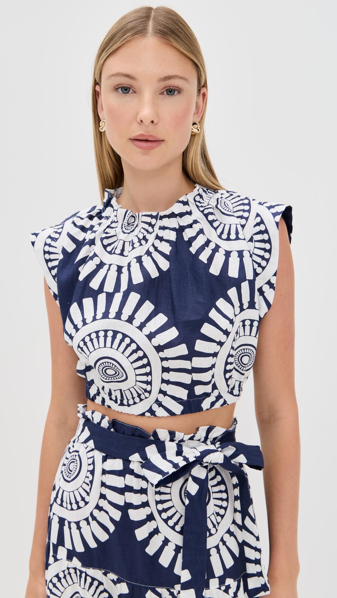 Muna Ruched Crop Top by LEMLEM