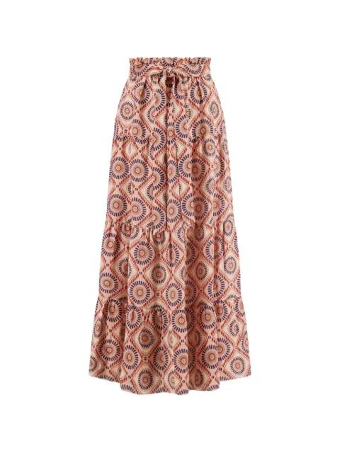 Sanaa geometric-pattern maxi skirt by LEMLEM