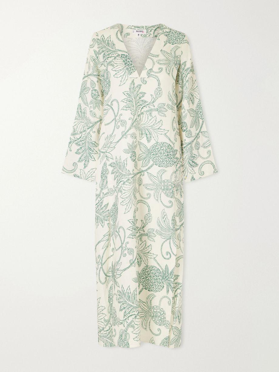 Theodora printed linen maxi dress by LEMLEM