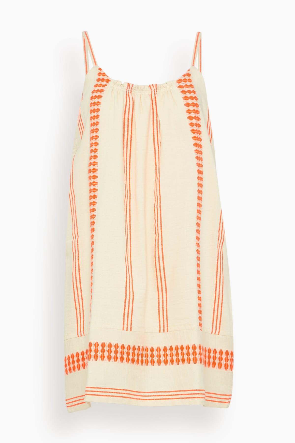Zina Swing Dress in Tigist Flame by LEMLEM