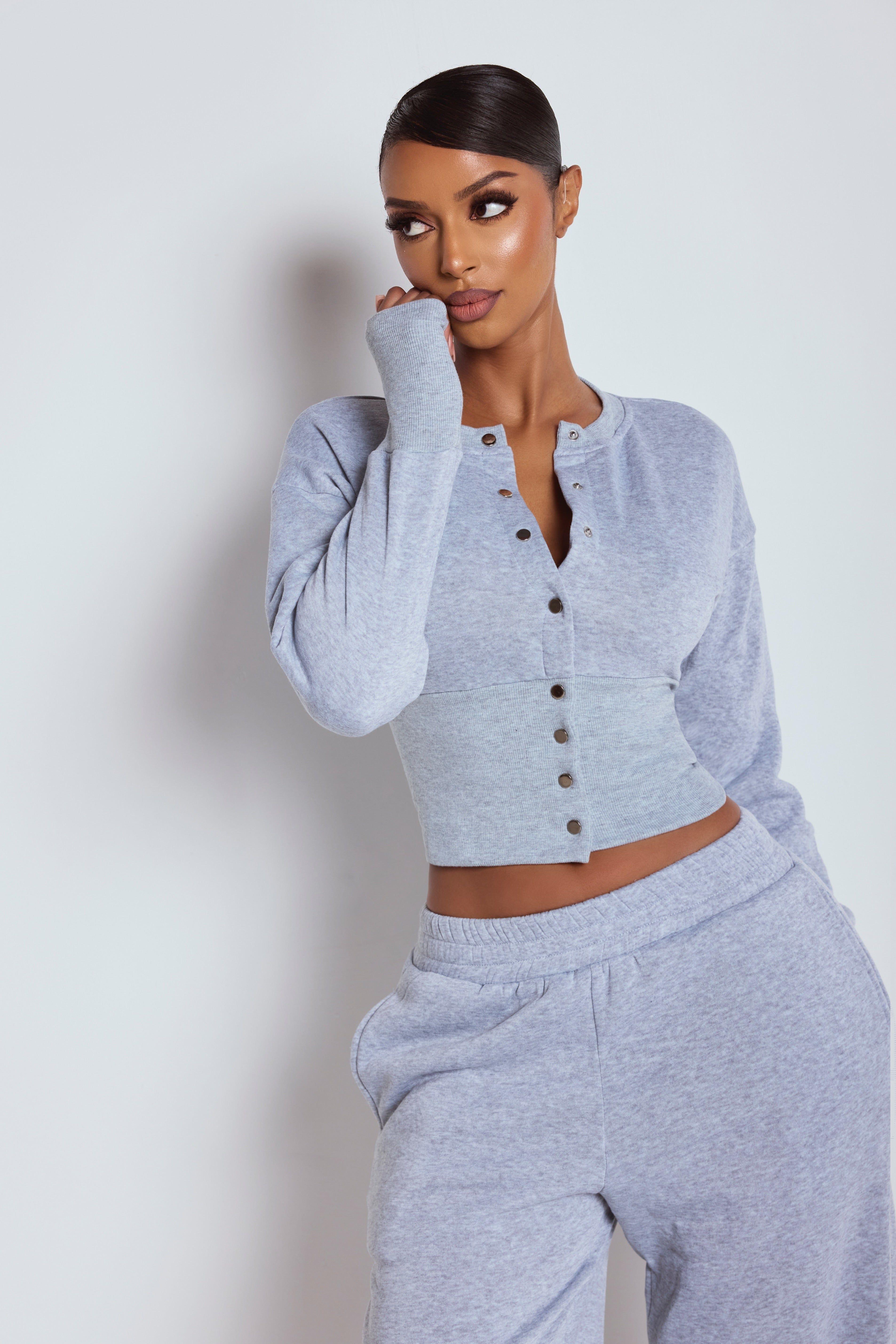 The Sofia Cardigan Grey by LEMONLUNAR