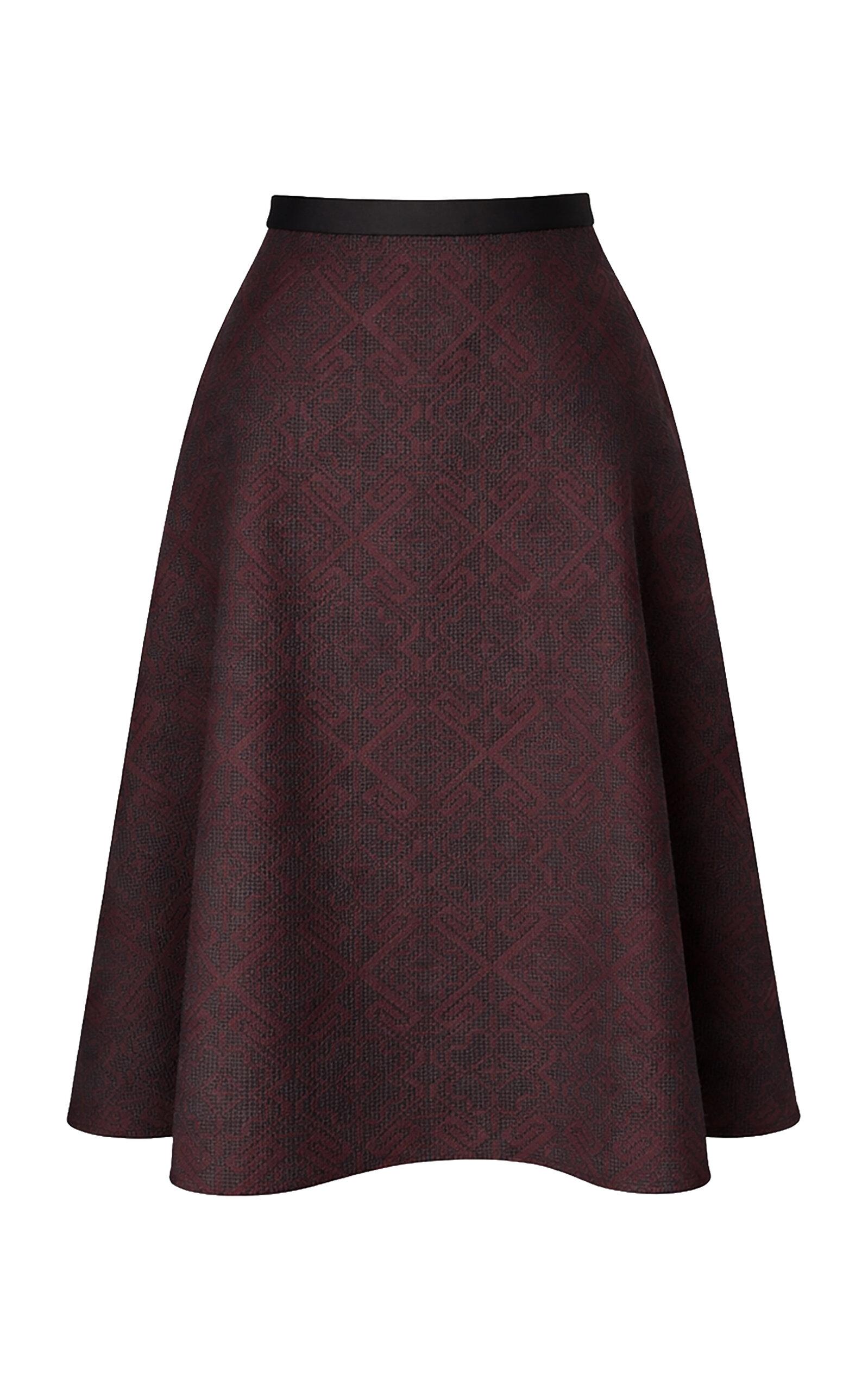 Lena Hoschek Elisabeth Wool Blend Midi Skirt - Moda Operandi by LENA HOSCHEK
