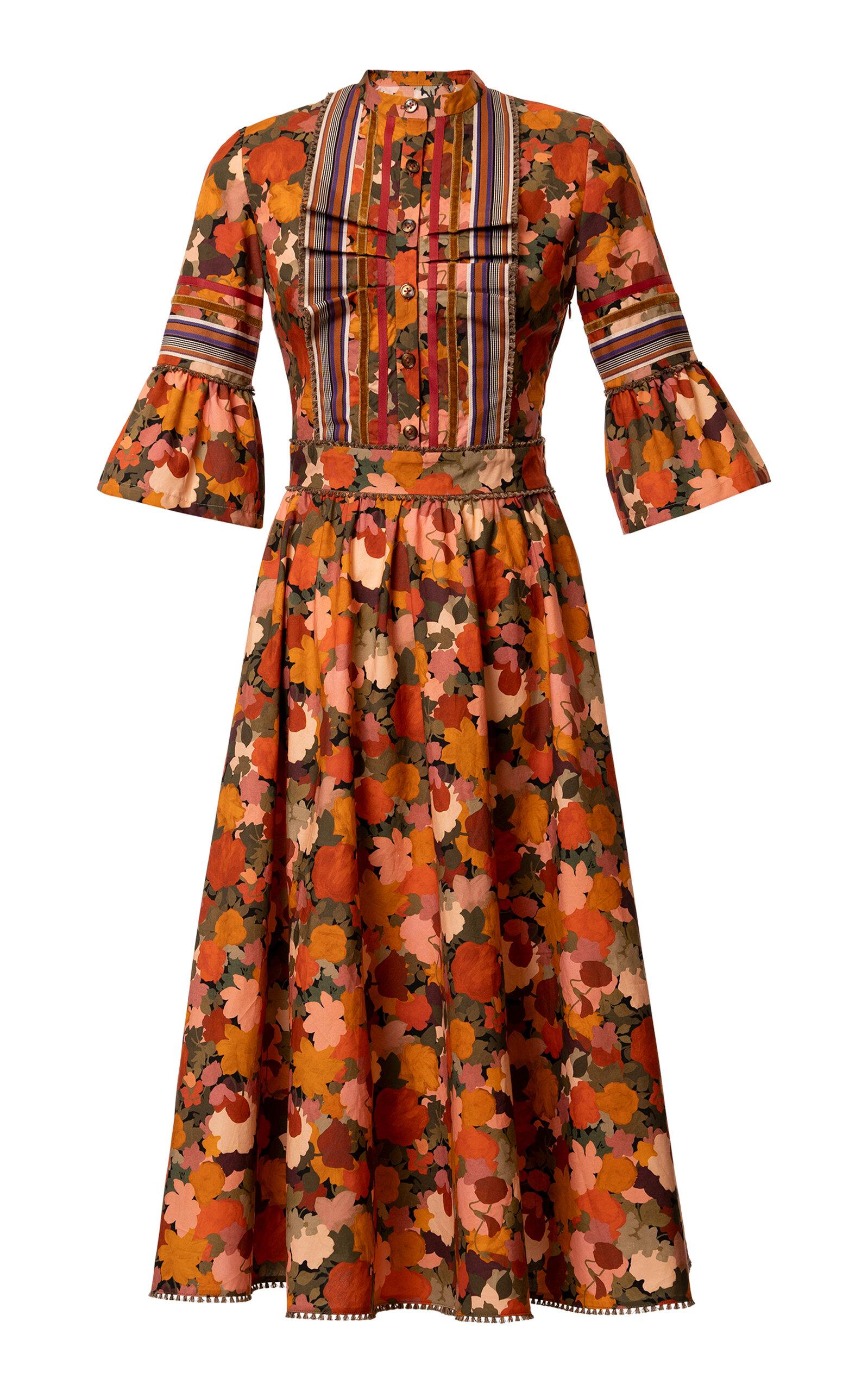 Lena Hoschek - Krisztina Floral Cotton Dress - Multi - - Only At Moda Operandi by LENA HOSCHEK