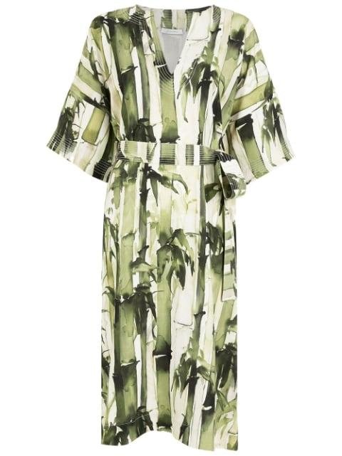 Bamboo-print midi dress by LENNY NIEMEYER