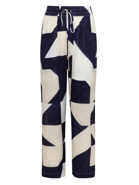 geometric-print elasticated-waist trousers by LENNY NIEMEYER