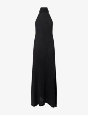 Cascade Backless Woven Maxi Dress by LENY