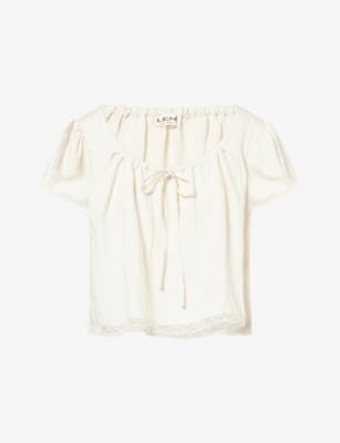 Nunu Lace-Trim Woven Top by LENY