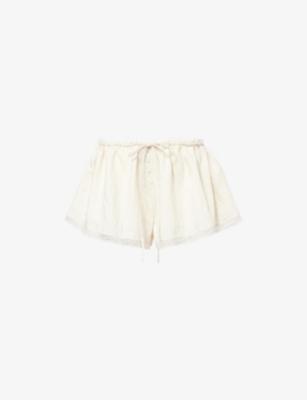 Nunu Lace-Trimmed Woven Shorts by LENY