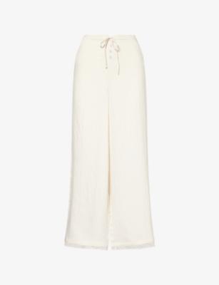 Nunu Lace-Trimmed Woven Trousers by LENY