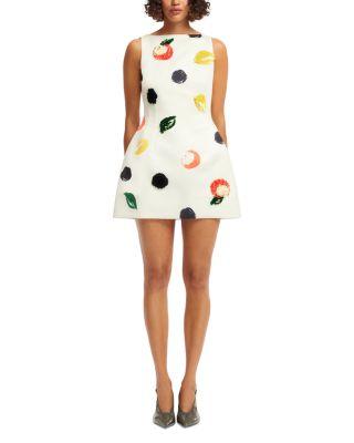 Ali Embellished Boat Neck Mini Dress by LEO LIN