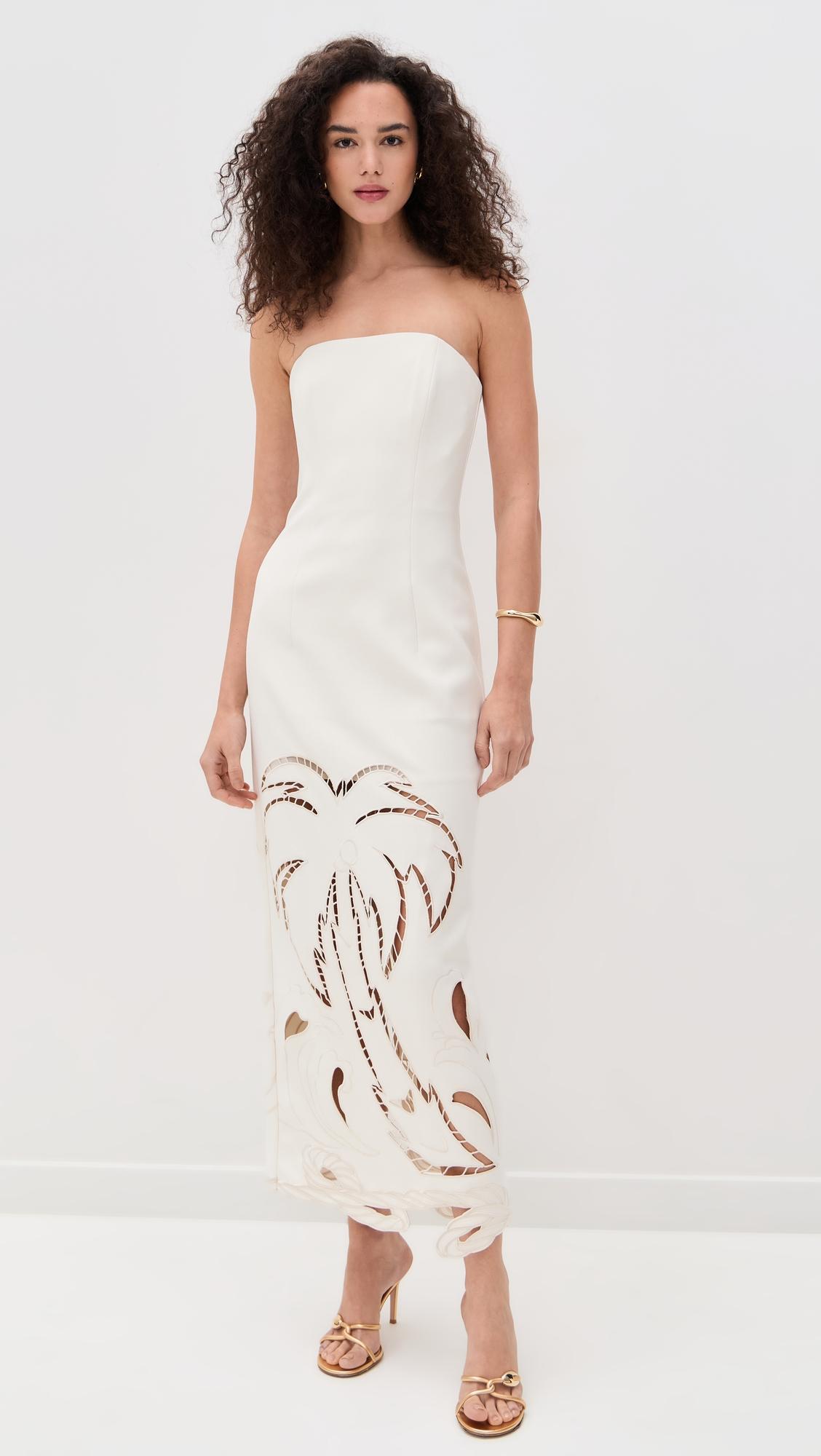 Ava Applique Bustier Maxi Dress by LEO LIN