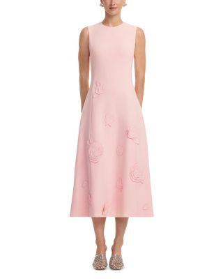 Cleo Appliqu&eacute; Sleeveless Midi Dress by LEO LIN