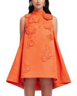 Fallon Appliqu&eacute; Floral Minidress by LEO LIN