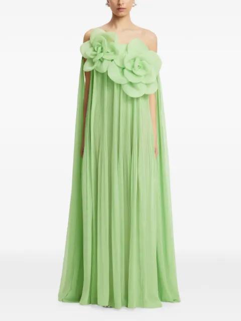 Jaclyn flower-detail maxi dress by LEO LIN