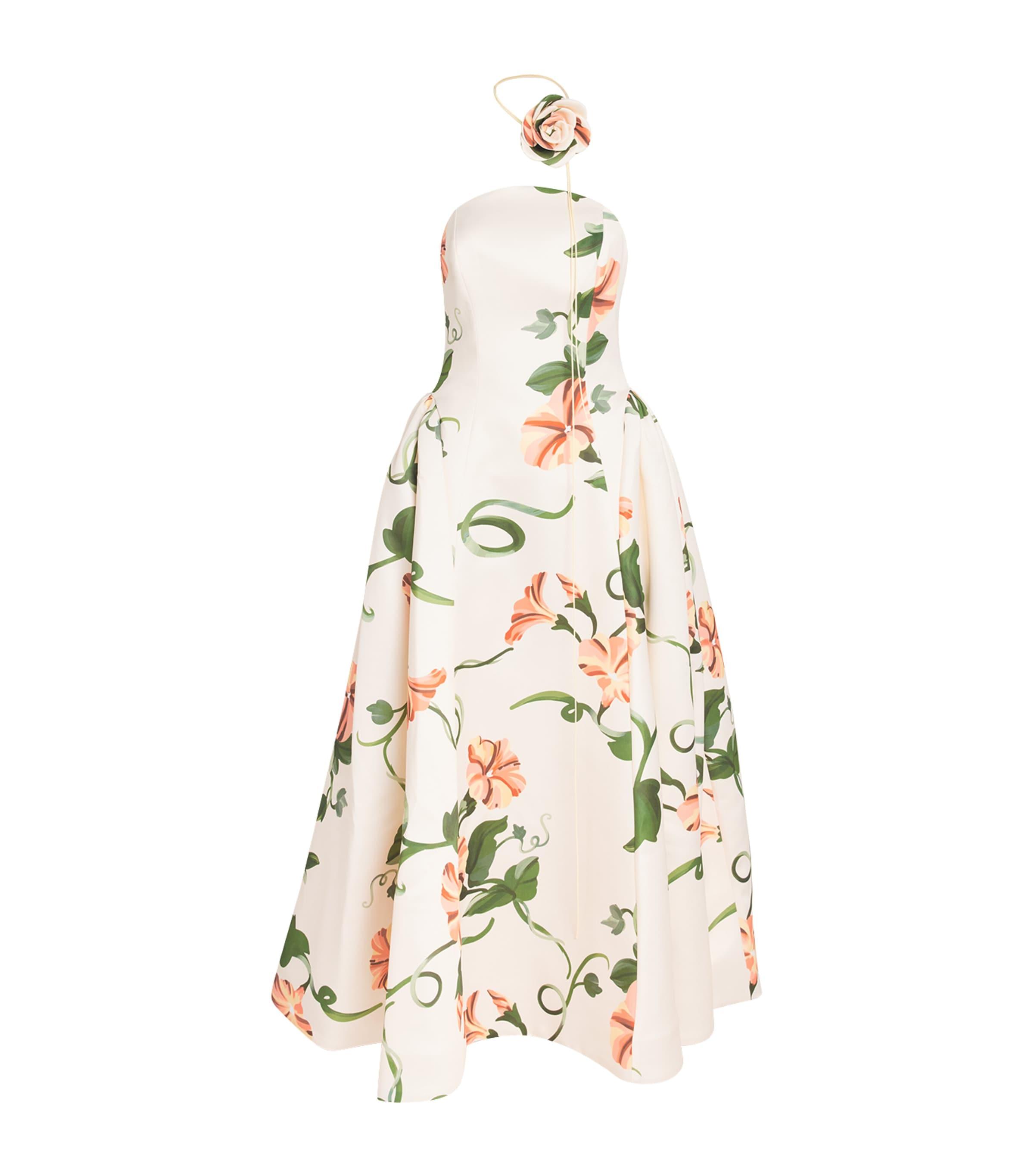 LEO LIN Bustier Violet Maxi Dress by LEO LIN