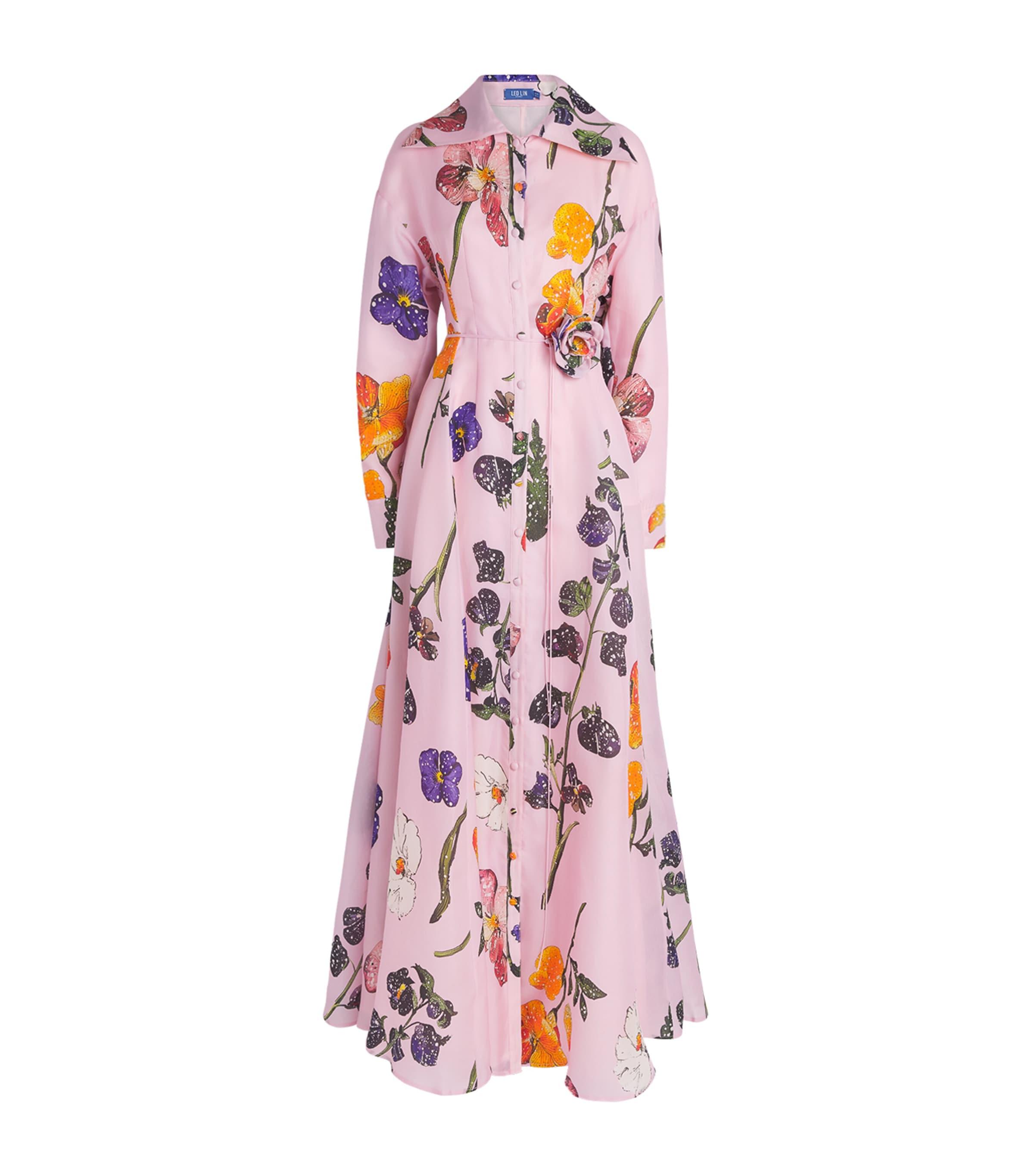LEO LIN Silk Floral Josephine Maxi Gown by LEO LIN