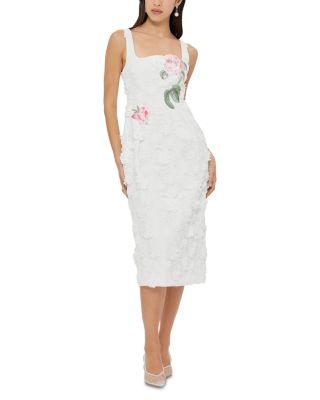 Larissa Embroidered Lace Midi Dress by LEO LIN