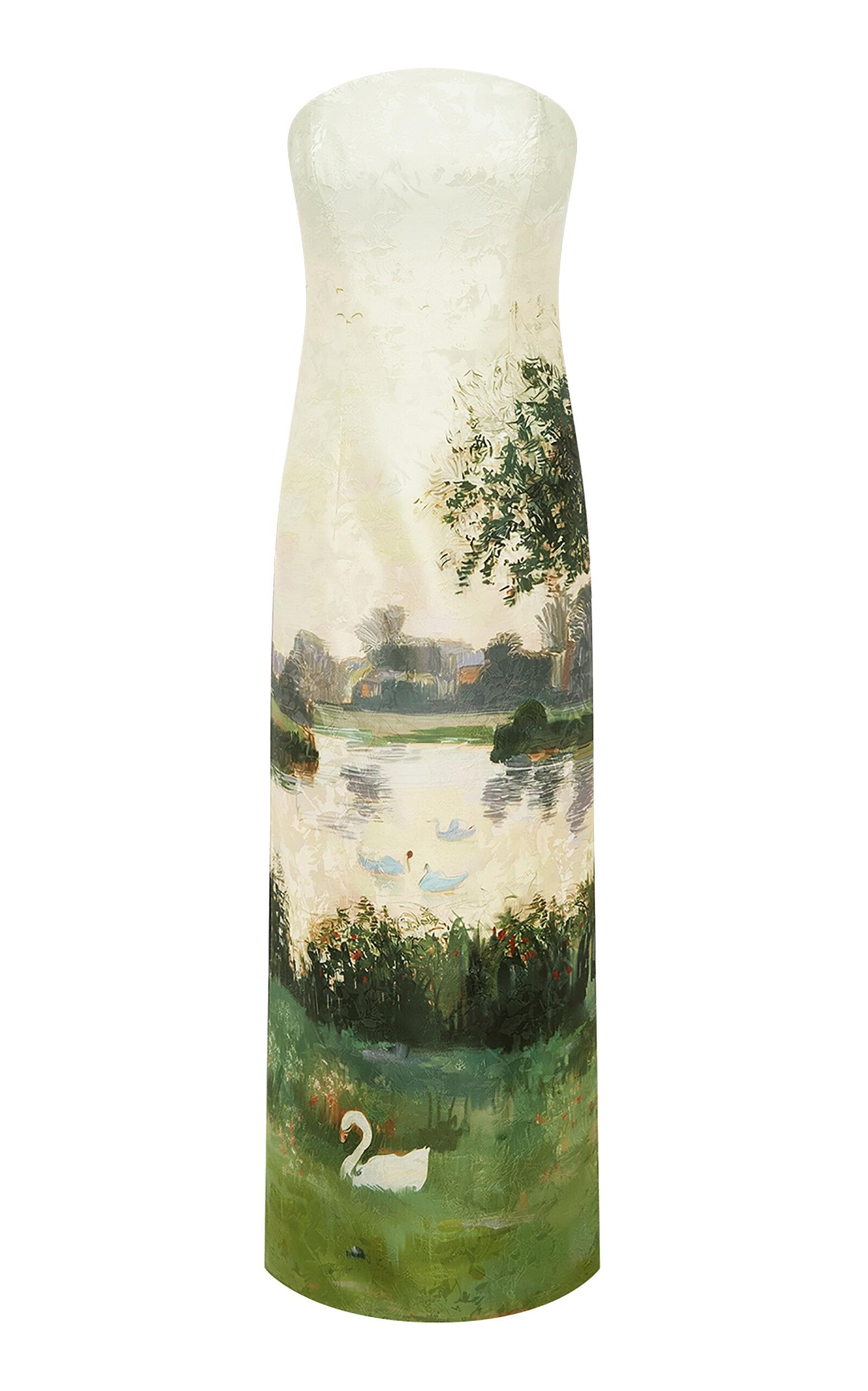 Leo Lin Ava Jacquard Bustier Maxi Dress - Moda Operandi by LEO LIN